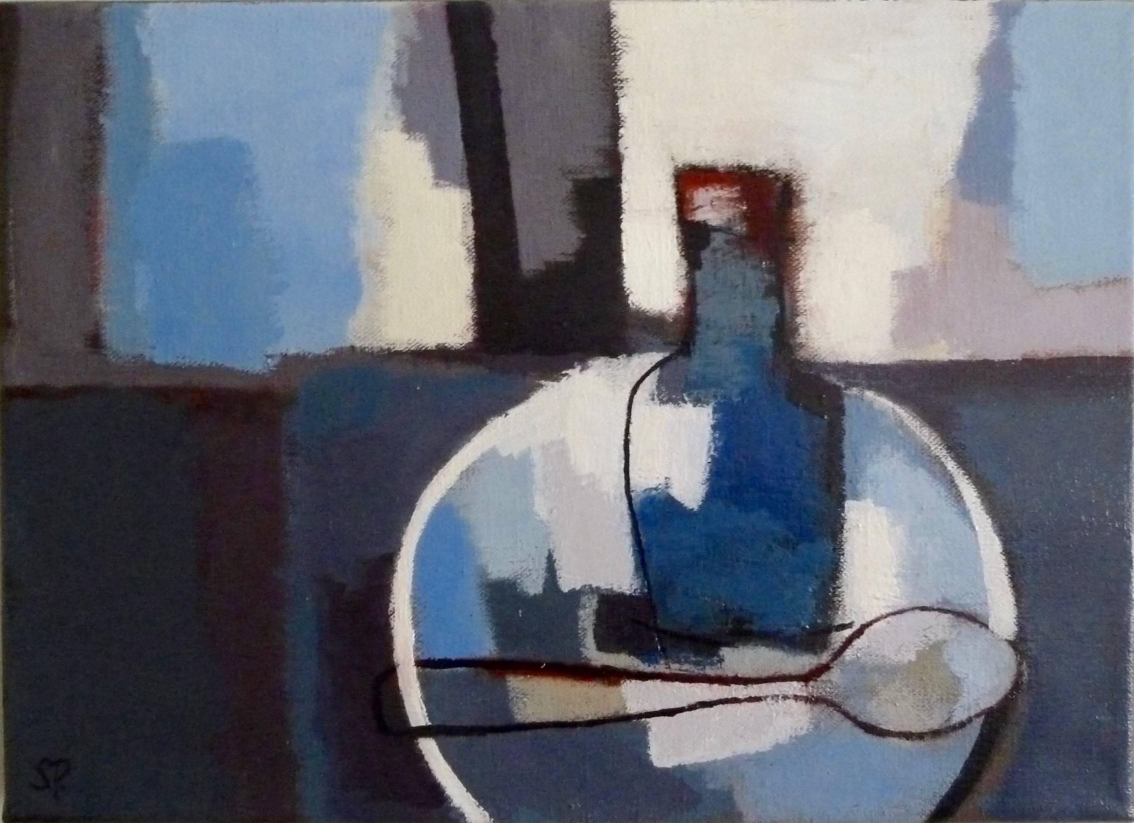 Sarah Picon Still-Life Painting - Harmonie Bleue