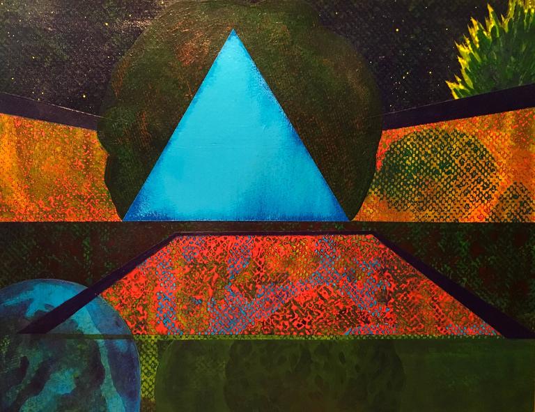 James Isherwood Abstract Painting - Spectral Cinema