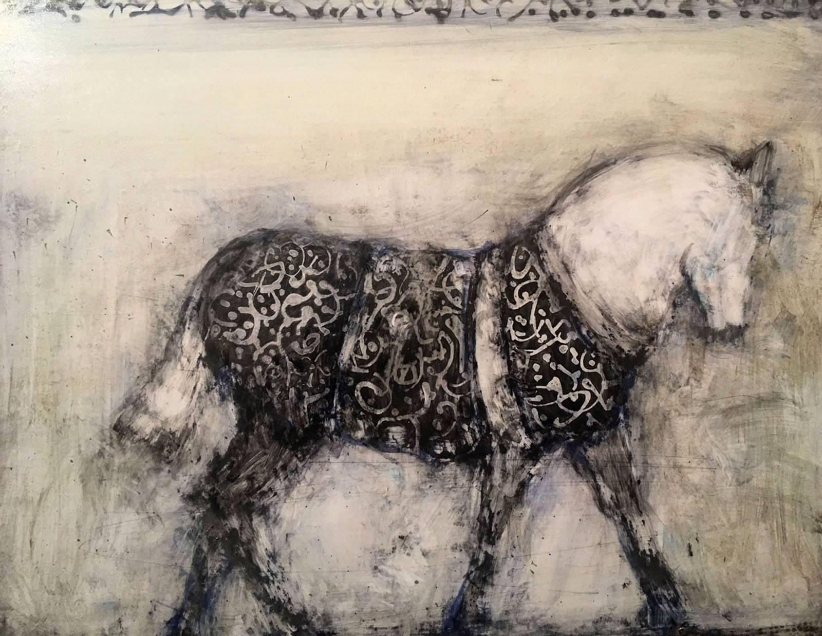 Alicia Rothman Animal Painting - Blackjack