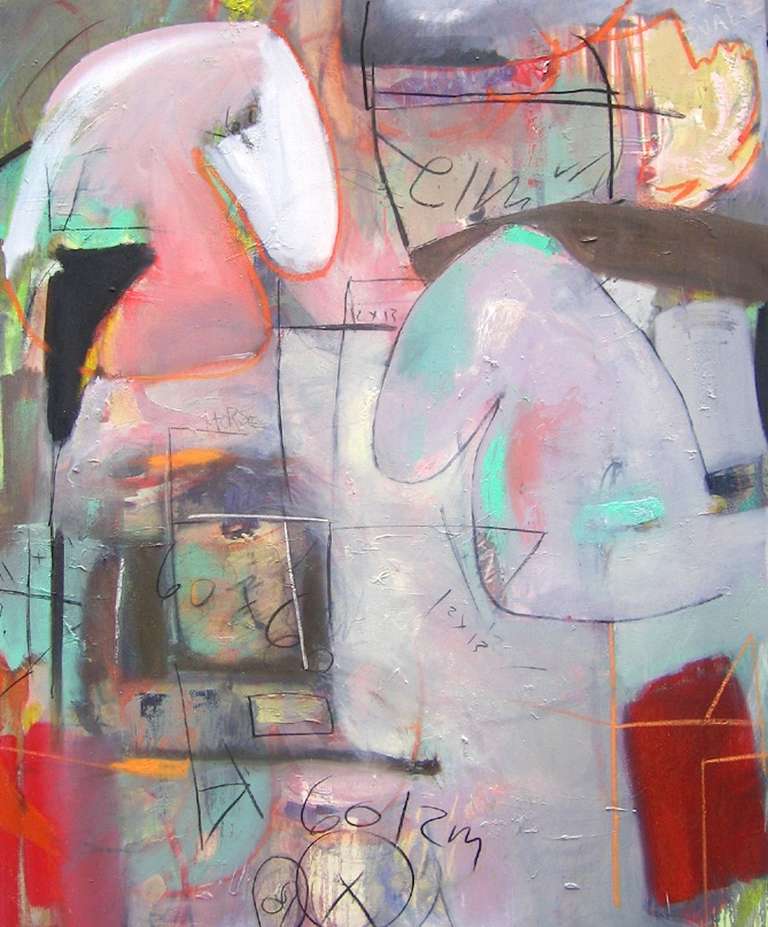 Lydia Janssen Abstract Painting - Checkmate