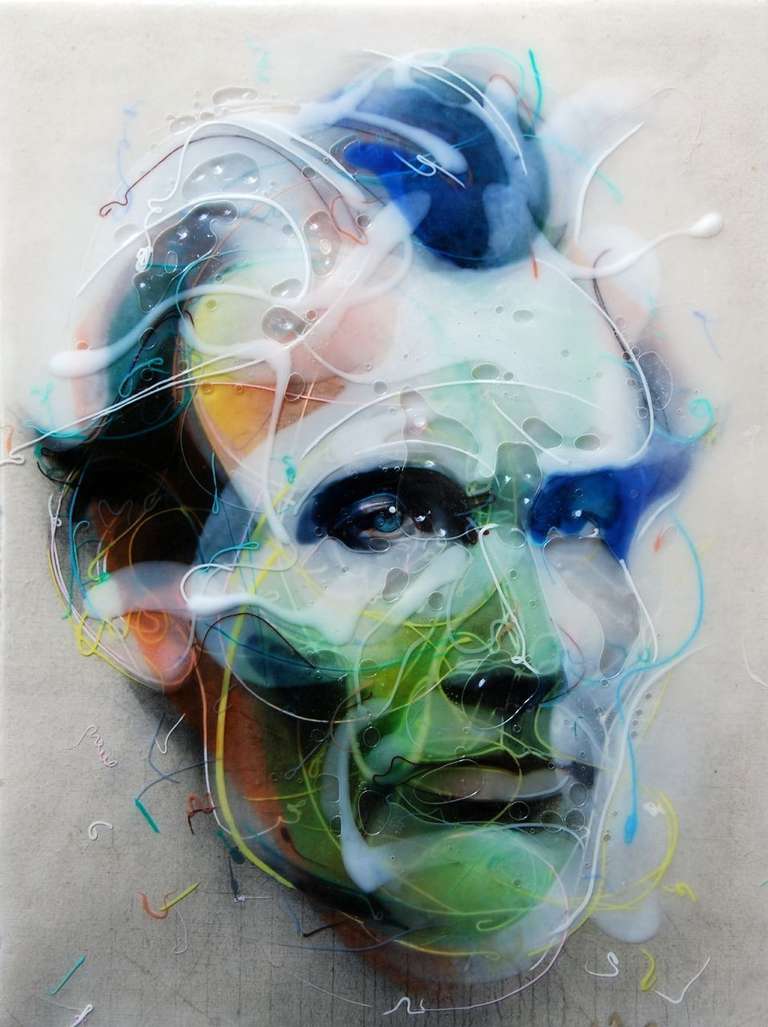 Face of Lincoln - Mixed Media Art by Jongwang Lee