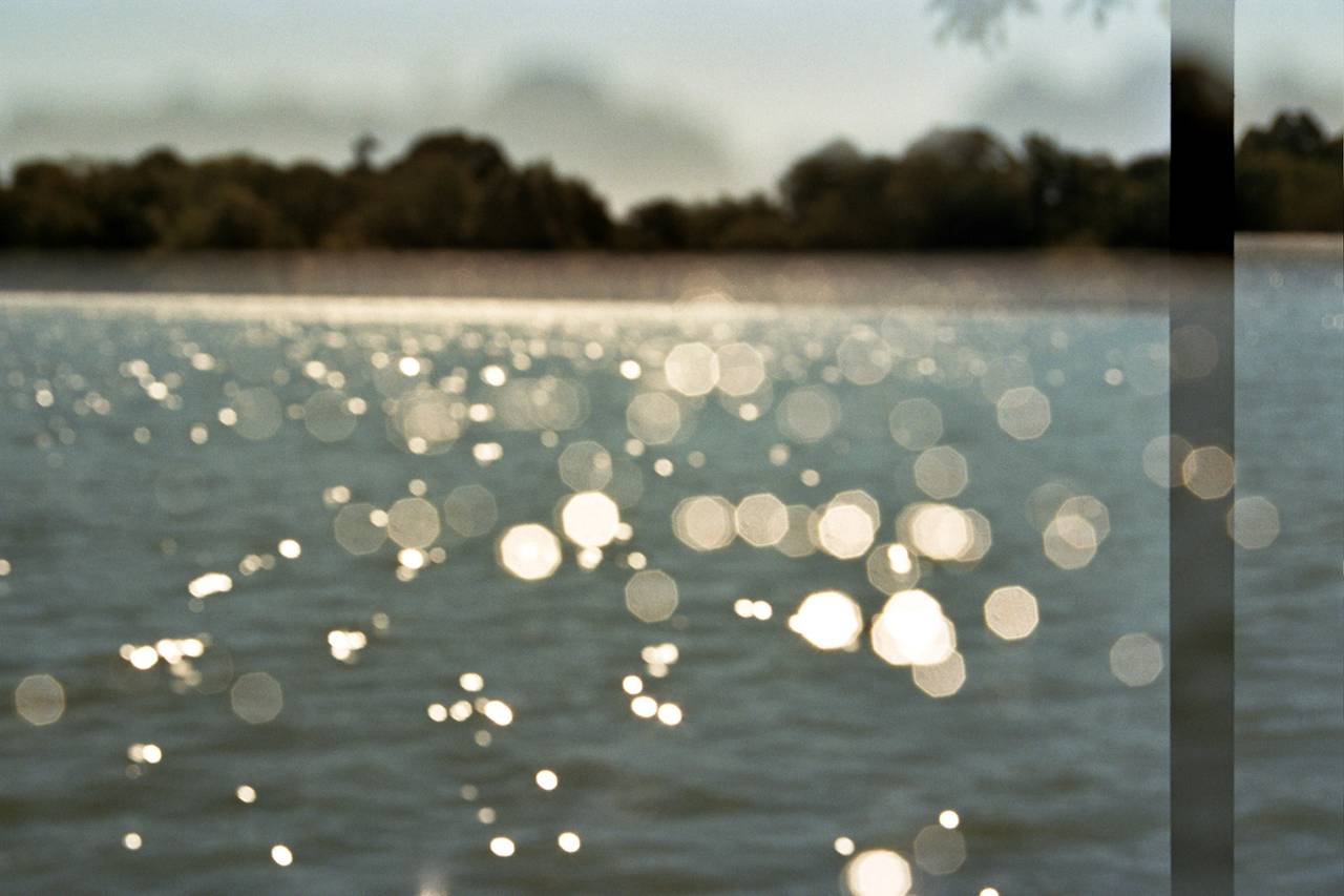 Leah Oates Color Photograph - Natural Dots II, multiple exposure photograph of water and seascape