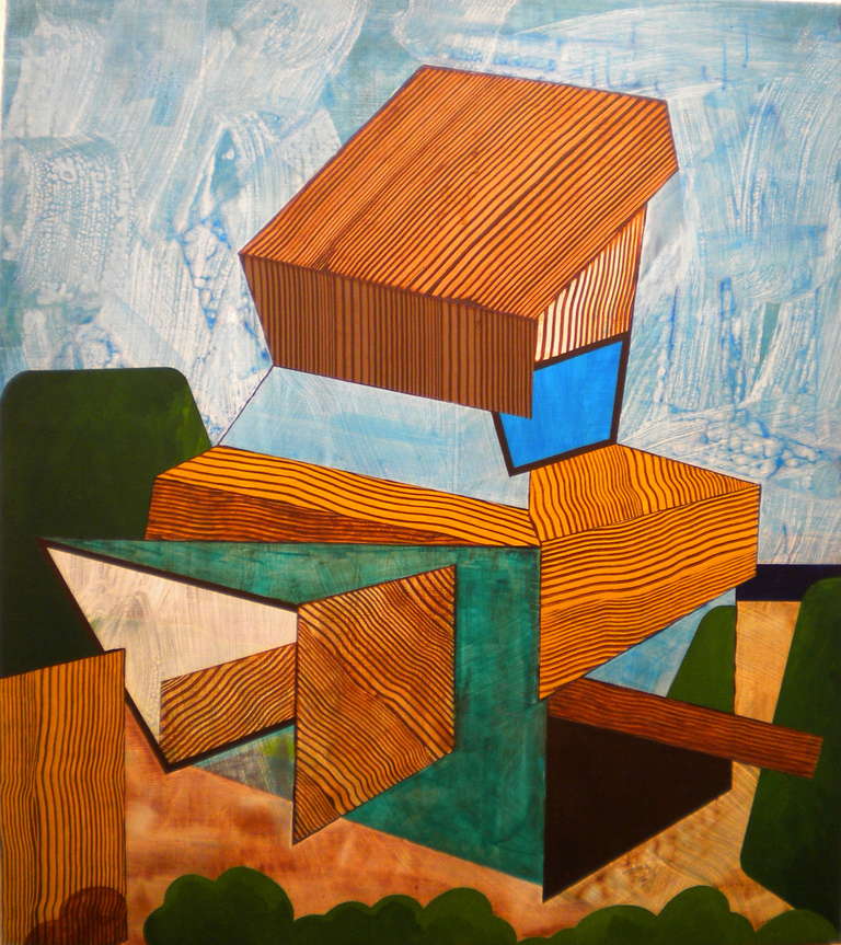 James Isherwood Abstract Painting - Hedger