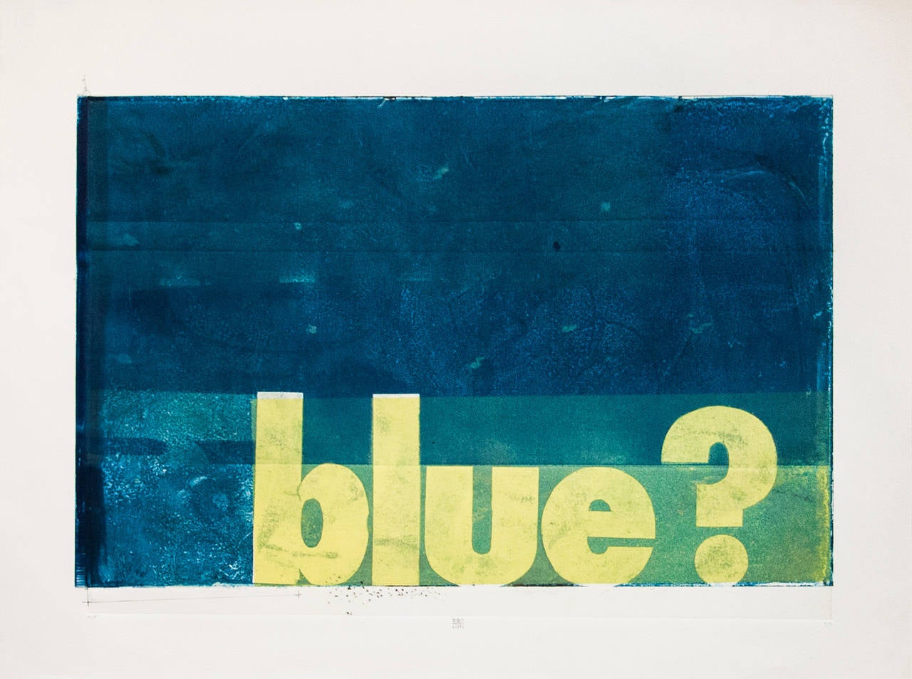 Karin Bruckner Abstract Print - Blue?