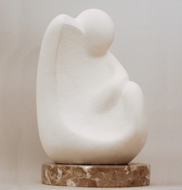 Lilian R Engel Figurative Sculpture - Seated Figure