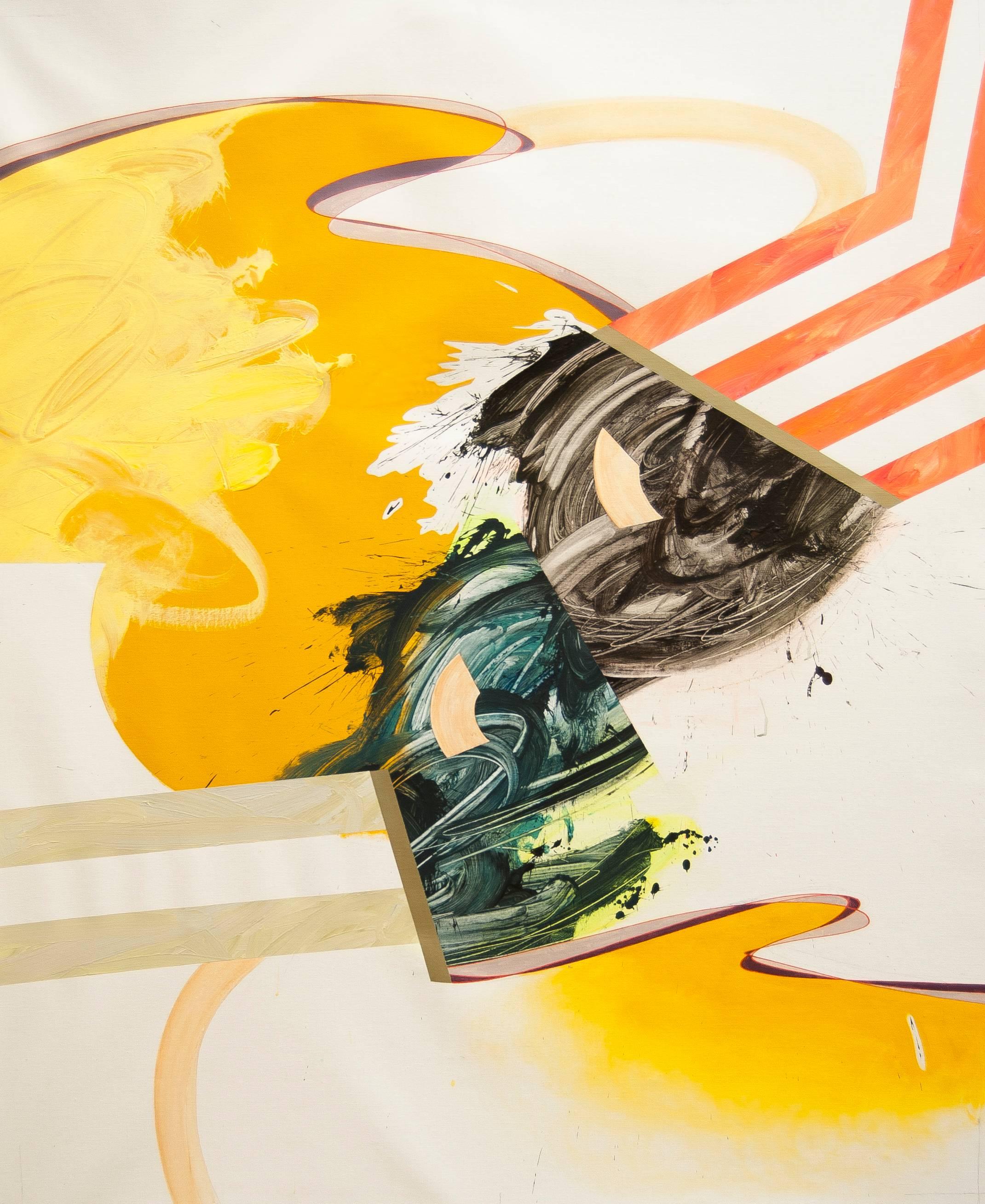 Carlos Puyol Abstract Painting – Ohne Titel 13 mit Etikett