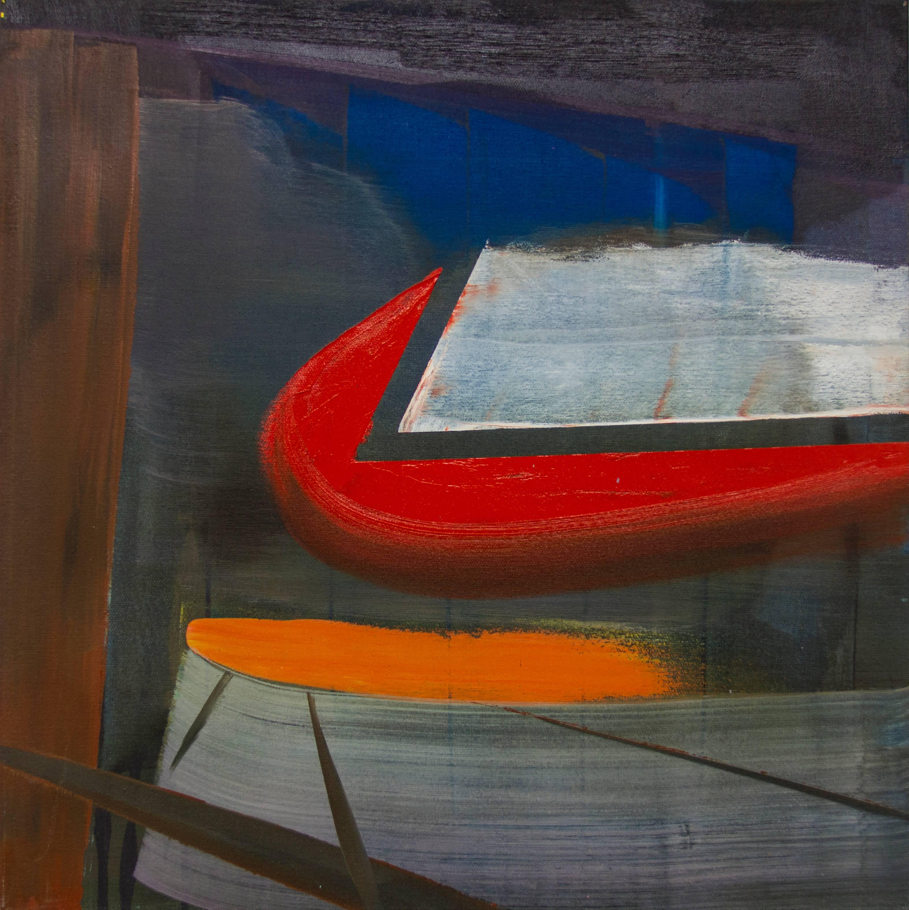 Jonathan Beer Abstract Painting - Rear Window