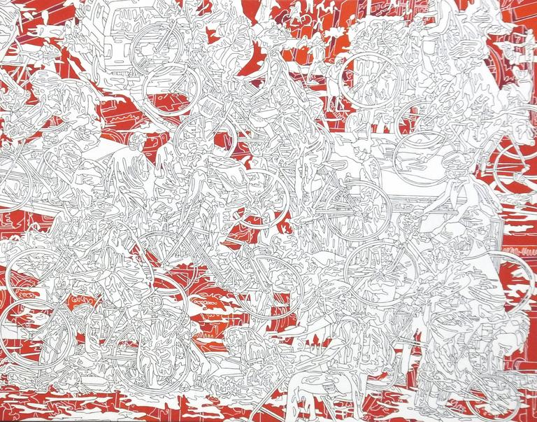 Kentaro Hiramatsu Abstract Painting - Park-r-1