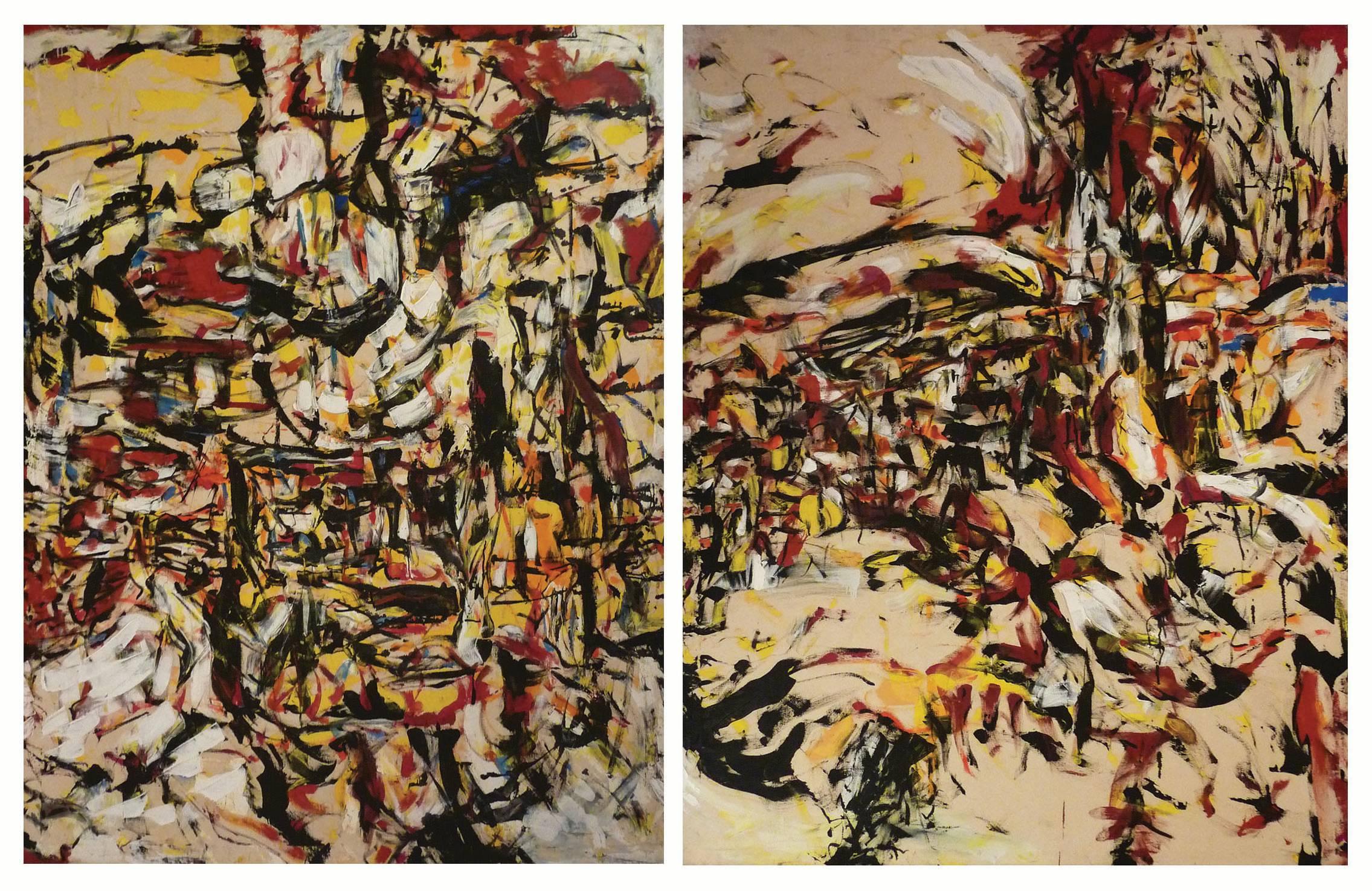 Ernest Briggs Abstract Painting - Untitled, Diptych