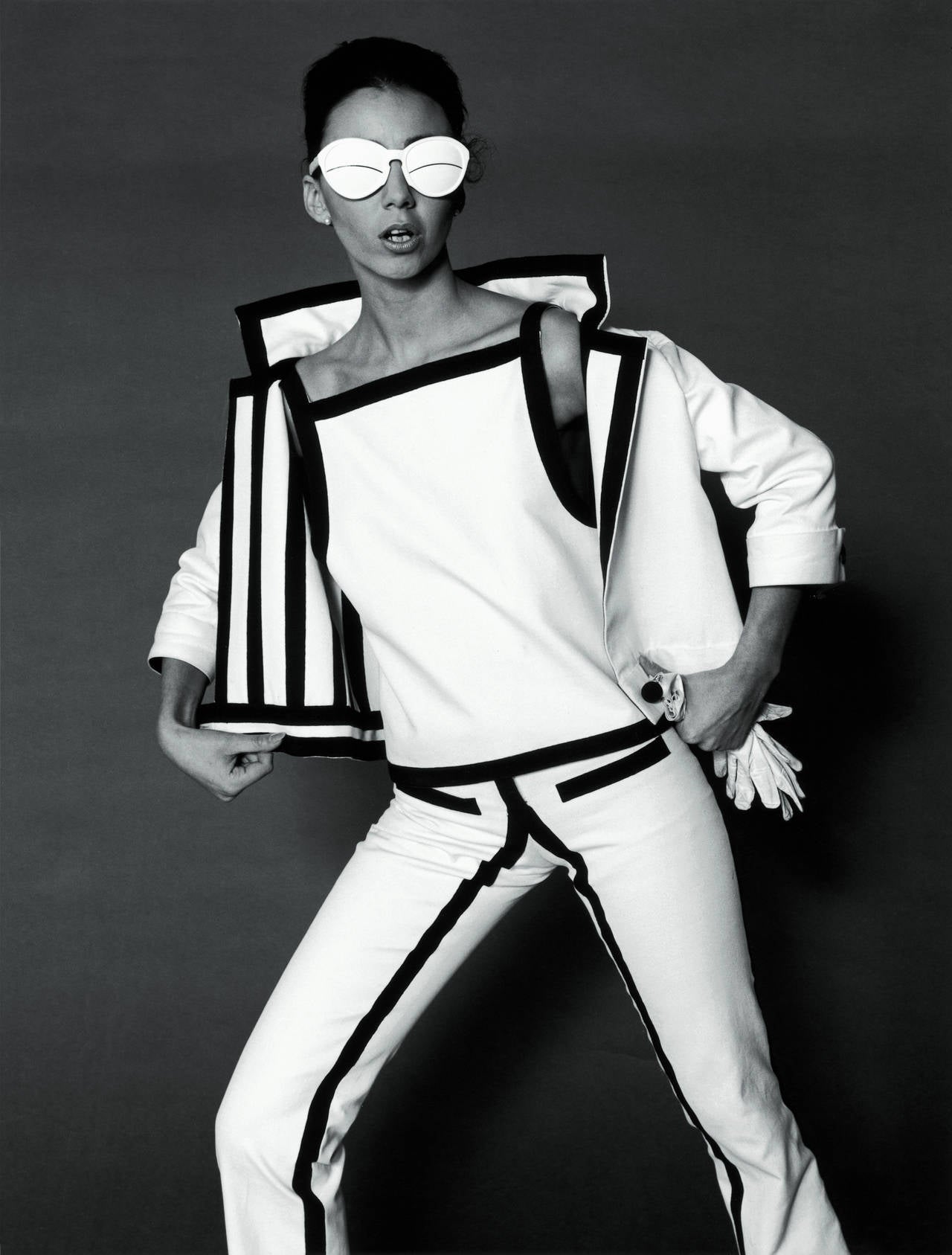 F. C. Gundlach Black and White Photograph - Op Art-Fashion by Courreges
