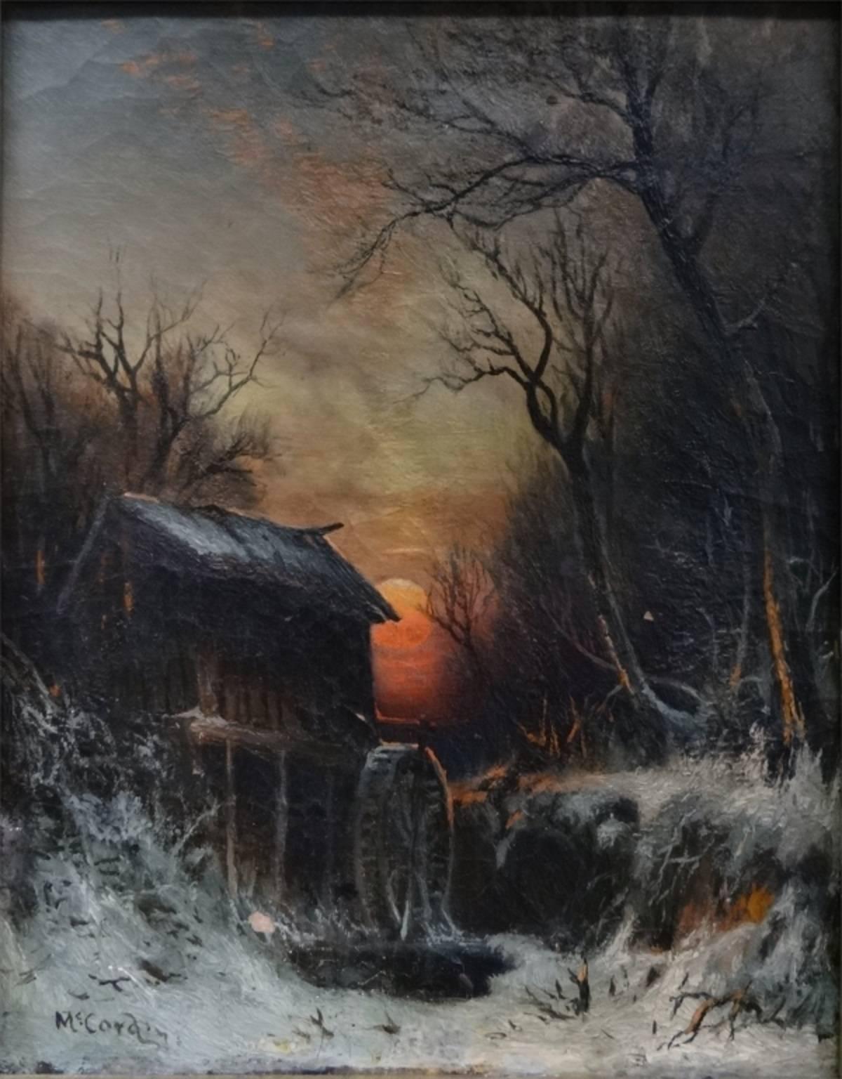 George McCord Landscape Painting - Old Mill at Sunset