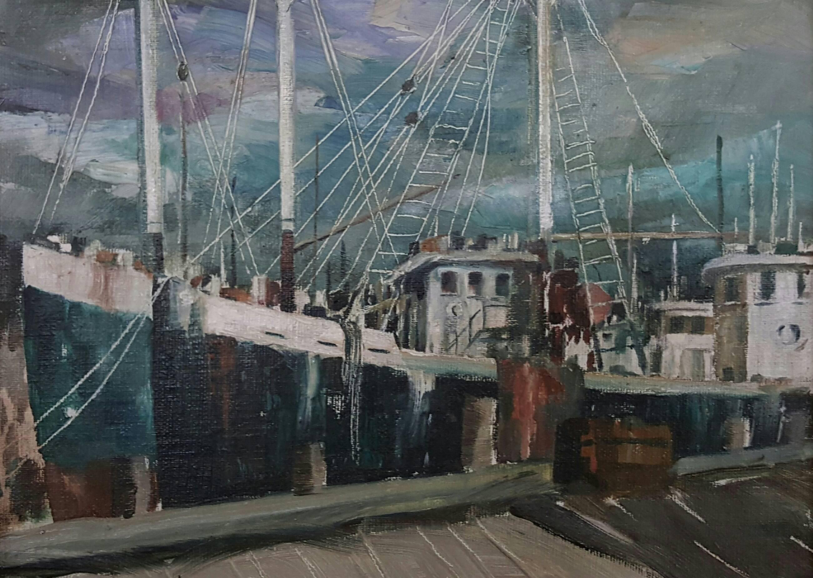 John R. Grabach Landscape Painting - Gloucester Fishing Boat