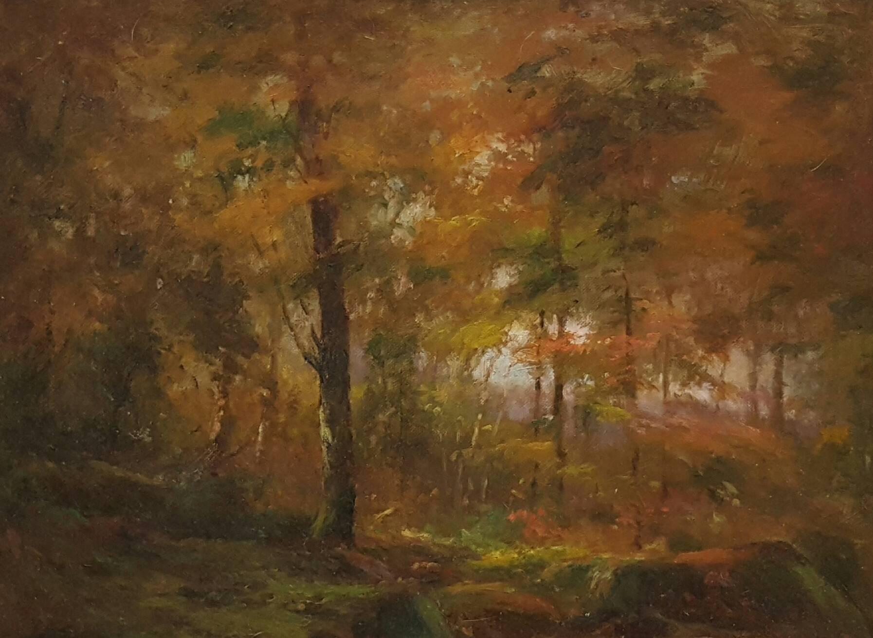 Roswell Morse Shurtleff Landscape Painting - Forest Clearing