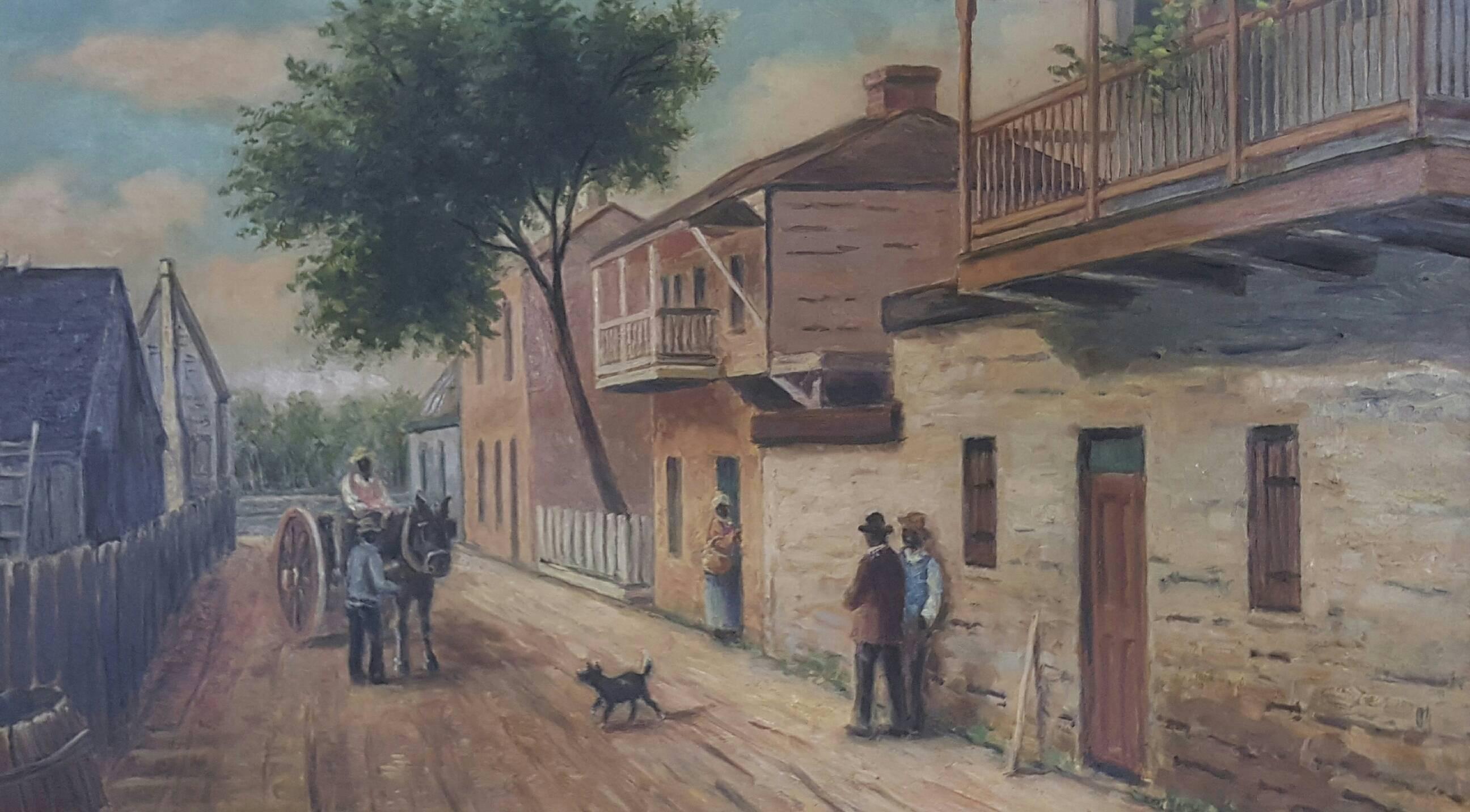 Frank Henry Shapleigh Landscape Painting - In Hospital Street Saint Augustine Florida