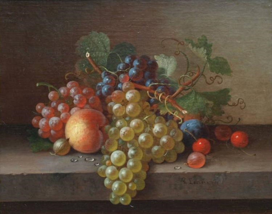 Paul LaCroix Still-Life Painting - Still Life with Fruit
