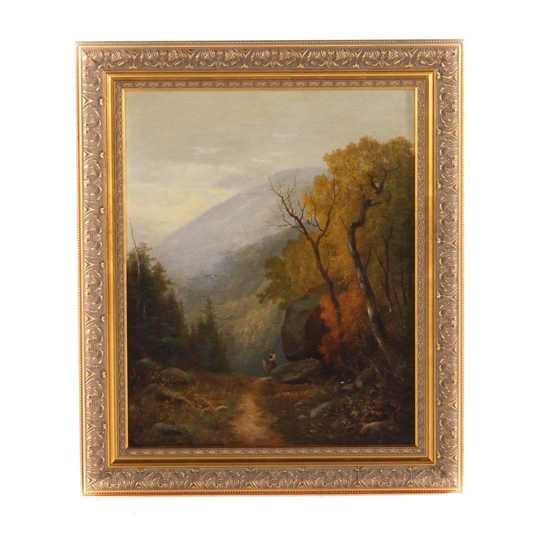 To Wilmington Pass, Adirondacks - Painting by William Ongley