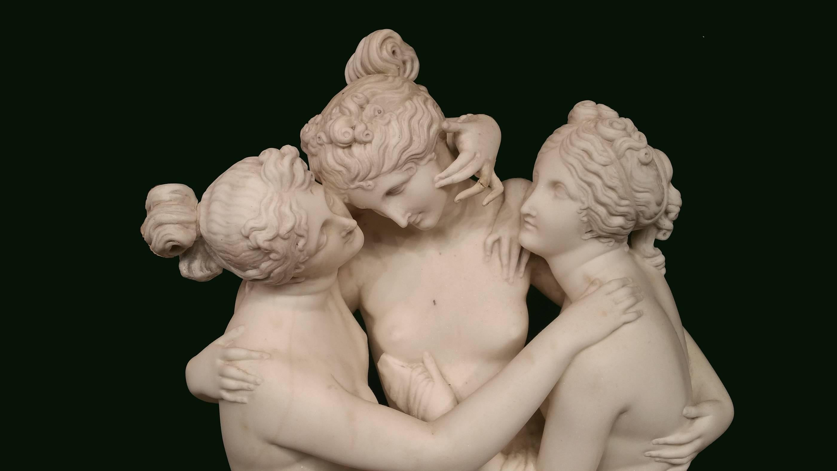 Three Graces - Brown Nude Sculpture by Marshal Wood
