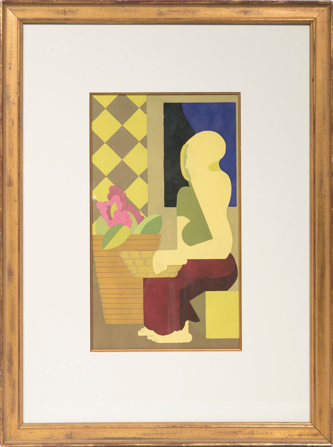Seated Figure in Still Life - Painting by Hilaire Hiler