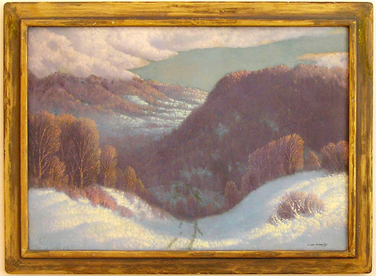 Low Clouds - Painting by Carl Woolsey