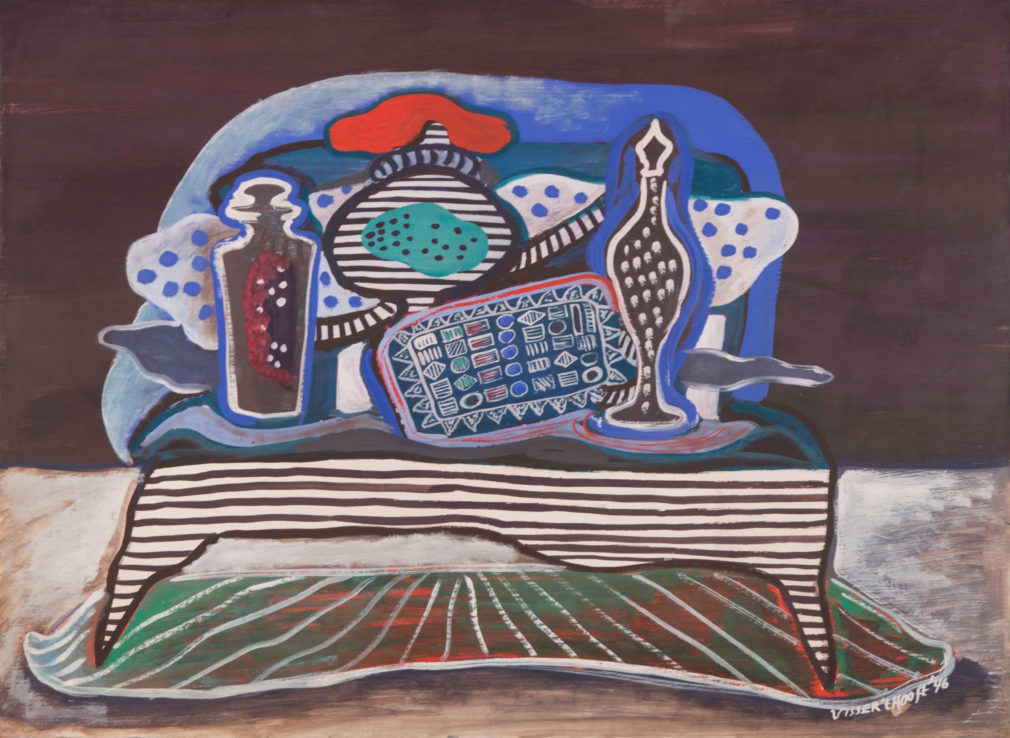 Martha Hamlin Visser't Hooft Abstract Painting - Table Still Life