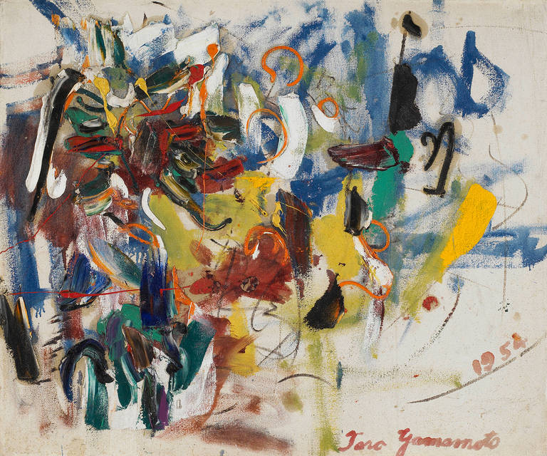 Taro Yamamoto Abstract Painting - Untitled, 1954