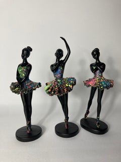 Space Ballerina Sculpture, Dancer, by Madderdoit (resin, street art, graffiti)