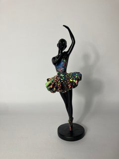 Space Ballerina Sculpture, Dancer, by Madderdoit (resin, street art, graffiti)