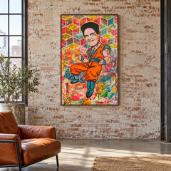 Marc Cuban Acrylic Painting on Wood Panel, Pop Art, Street Art, 2026