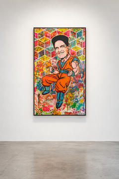 Marc Cuban Acrylic Painting on Wood Panel, Pop Art, Street Art, 2026