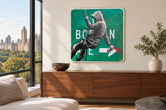Borden, Original Spray Paint Stencil Graffiti Writer on Authentic NYC Street