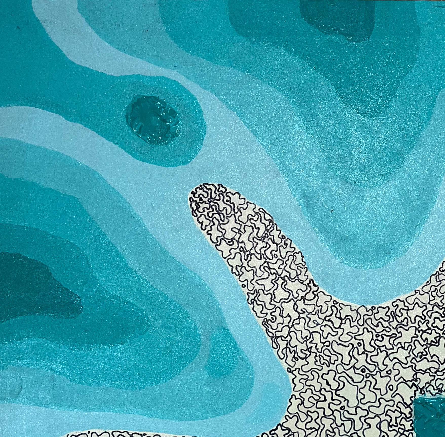 Due tipi di vita 1 - 21° secolo, Contemporaneo, Pittura astratta, Acrilico - Painting di Dunmade Ayegbayo
