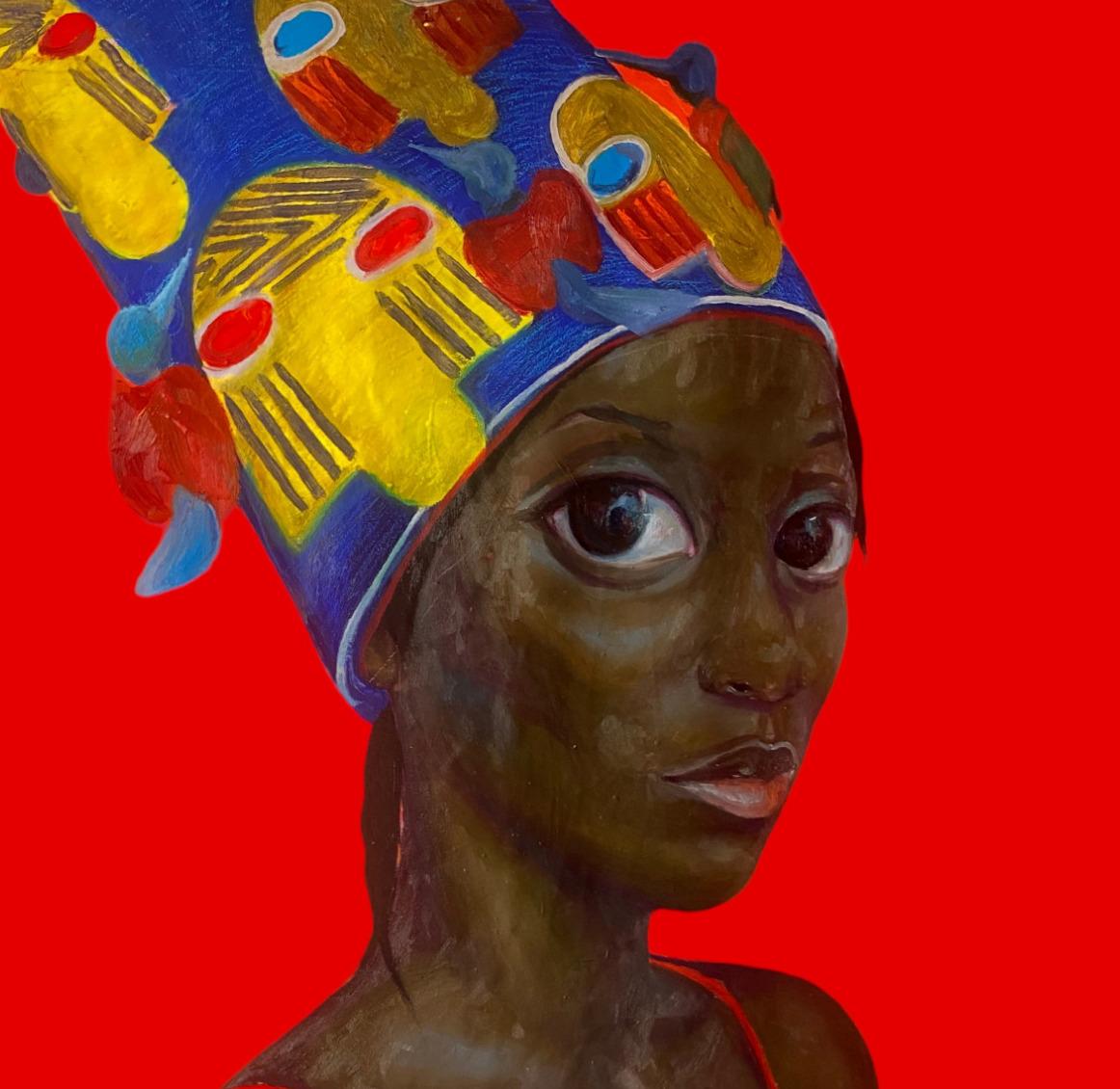 Königtum -21. Jahrhundert, Contemporary, Figurative Malerei, Mixed Media, Frauenkunst (Zeitgenössisch), Painting, von Mayowa Esan
