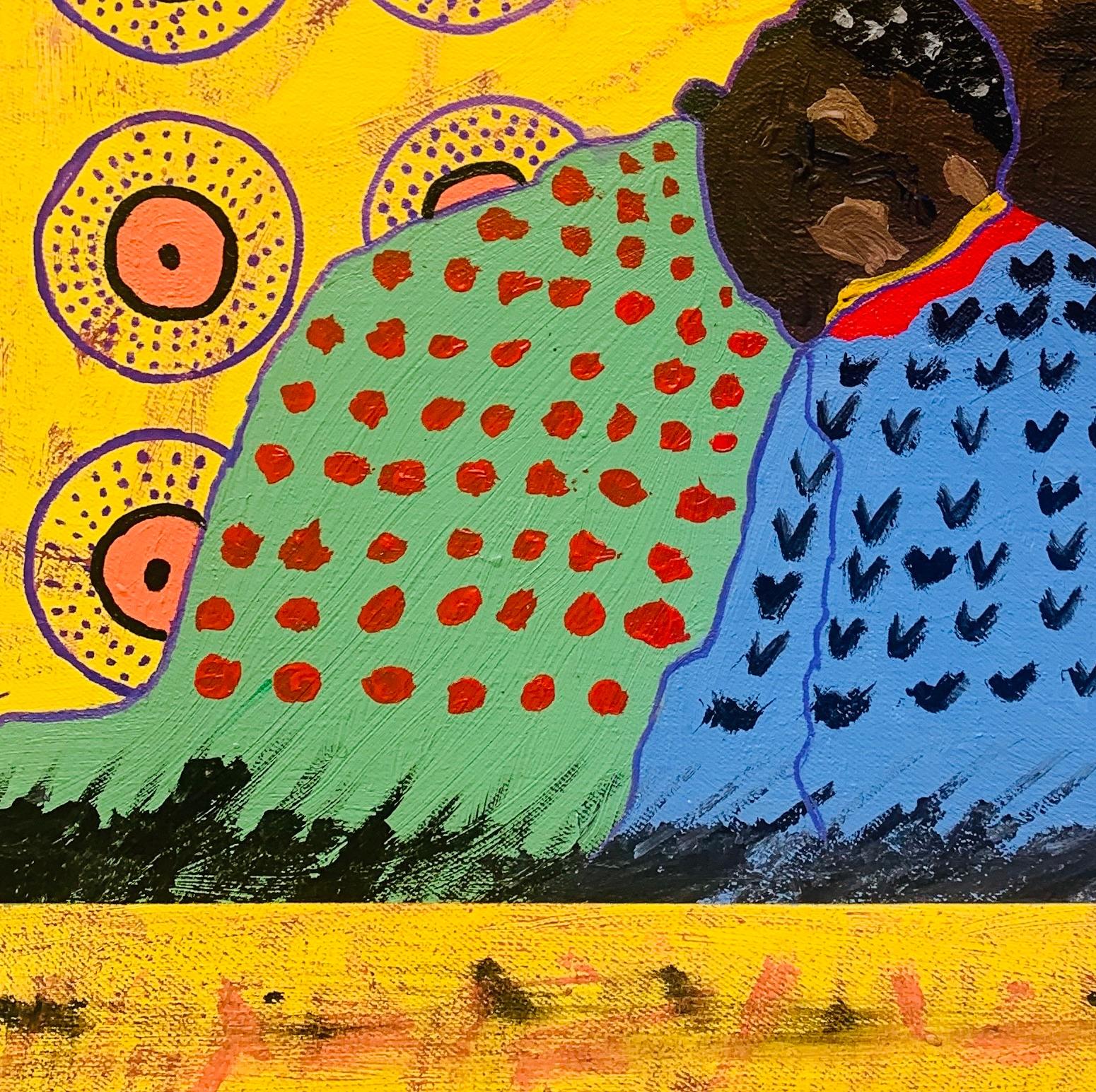 Liminalidad -Siglo XXI, Contemporáneo, Abstracto, Cultura Pop, Amor, Curación - Painting Expresionismo abstracto de Olumide Ajayi
