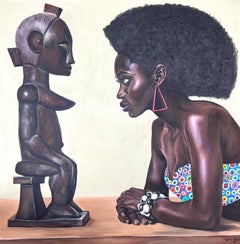 Carved and Living - 21st Century, Contemporary, Figurative Portrait, Culture