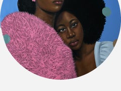 Flowers - 21st Century, Contemporary, Figurative Portrait, Africa Women, Couple