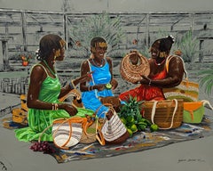 Circle of Love -21st Century Contemporary, Figurative, Mixed Media, Modern Women