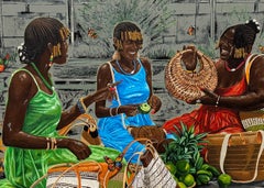 Circle of Love -21st Century Contemporary, Figurative, Mixed Media, Modern Women