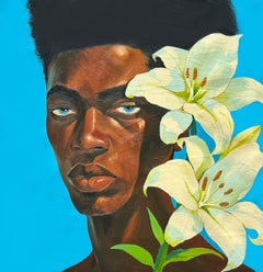 Boy and the Blossom 2 -21st Century Contemporary Figurative Portrait, Modern Men