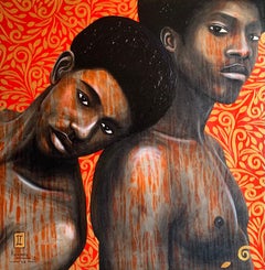 Brotherhood Bond 2 – Portrait figuratif contemporain du XXIe siècle, Afrique moderne