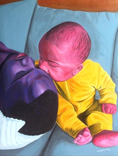 Abode - 21st Century,  Acrylic Canvas Painting, Contemporary Art, Africa