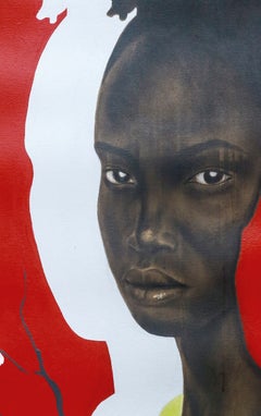 Adesuwa - Il XXI secolo, Dipinto su tela acrilica, arte contemporanea, Africa