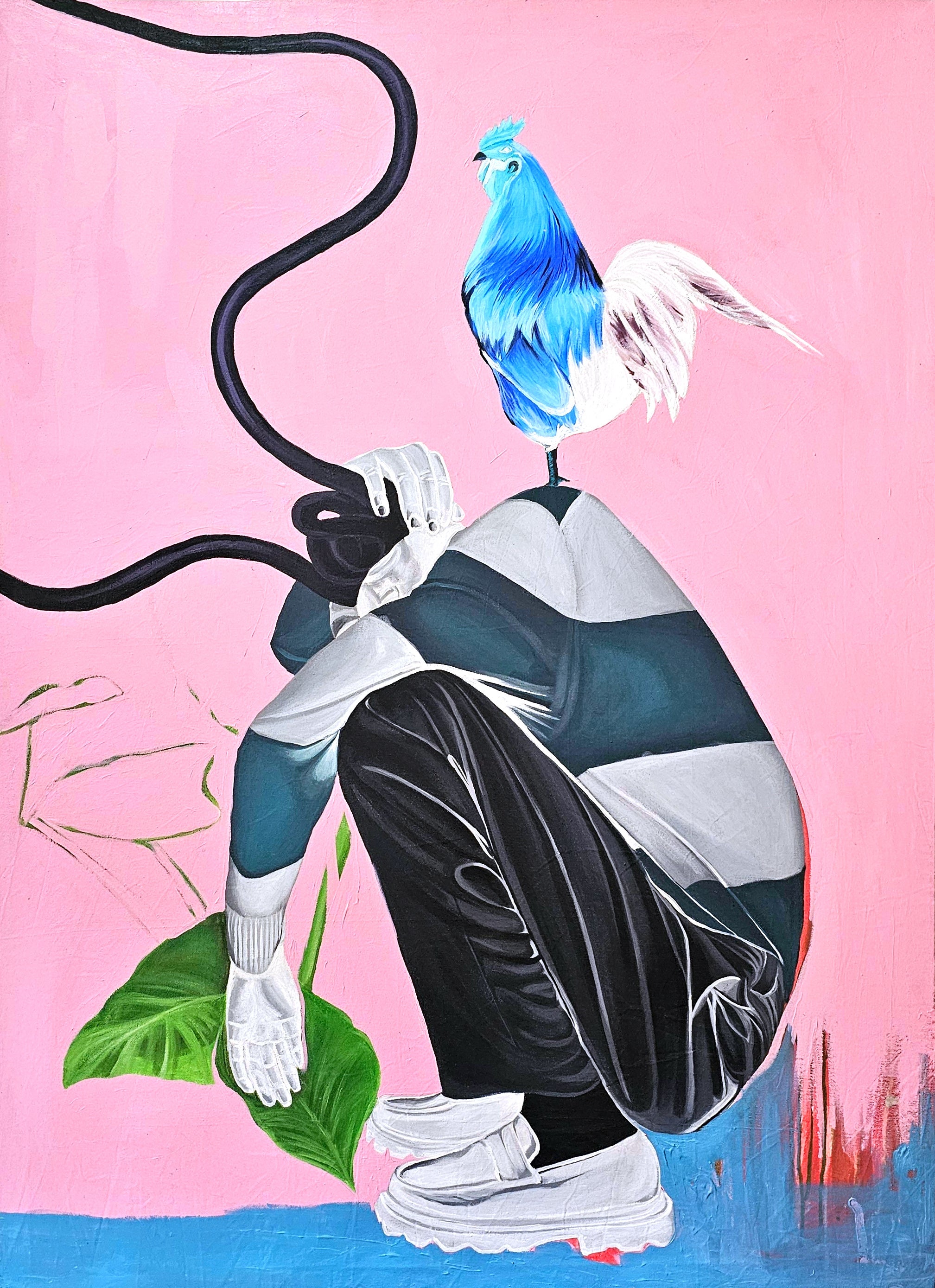Attestato - 21° secolo, Dipinto su tela acrilica, arte contemporanea, Africa