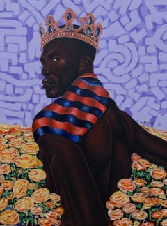Father's Bloom - 21st Century, Contemporary, Figurative Portrait, Modern, Africa