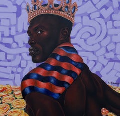«La flor del padre» - Siglo XXI, contemporáneo, retrato figurativo, moderno, África