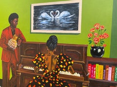 Dove l’amore incontra - XXI secolo, contemporaneo, figurativo, africano, coppia moderna