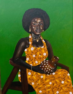 Melody In Her Thoughts - XXI secolo, contemporaneo, figurativo, africano, moderno