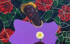 Peace Within 2 -21st Century Contemporary Figurative,  Art Deco, People, Africa