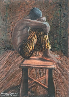 Void Within 2 - 21st Century, Contemporary Figurative Portrait Modern, Art Deco