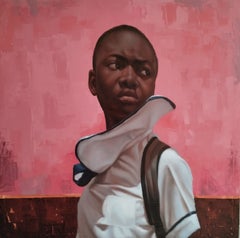 Momento di ansia - XXXI secolo, contemporaneo, ritratto figurativo, Art Déco