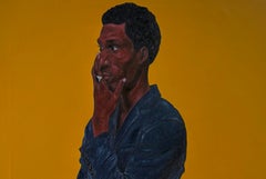 Man and Time -21st Century, Contemporary Figurative Portrait, Art Deco Africa